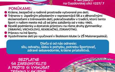 OTVÁRAME KRÚŽKY ŠPORTOVEJ GYMNASTIKY v novovybudovanej Gymnastickej hale v Necpaloch v Prievidzi