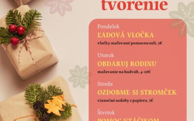 Predvianočné tvorenie v Ekodielničke v Handlovej