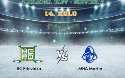 Ligový zápas (14.kolo) – HC Prievidza vs. MHA Martin